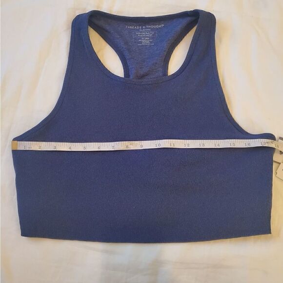 NWT Threads 4 thought blue ribbed bra crop XXL - Picture 10 of 11